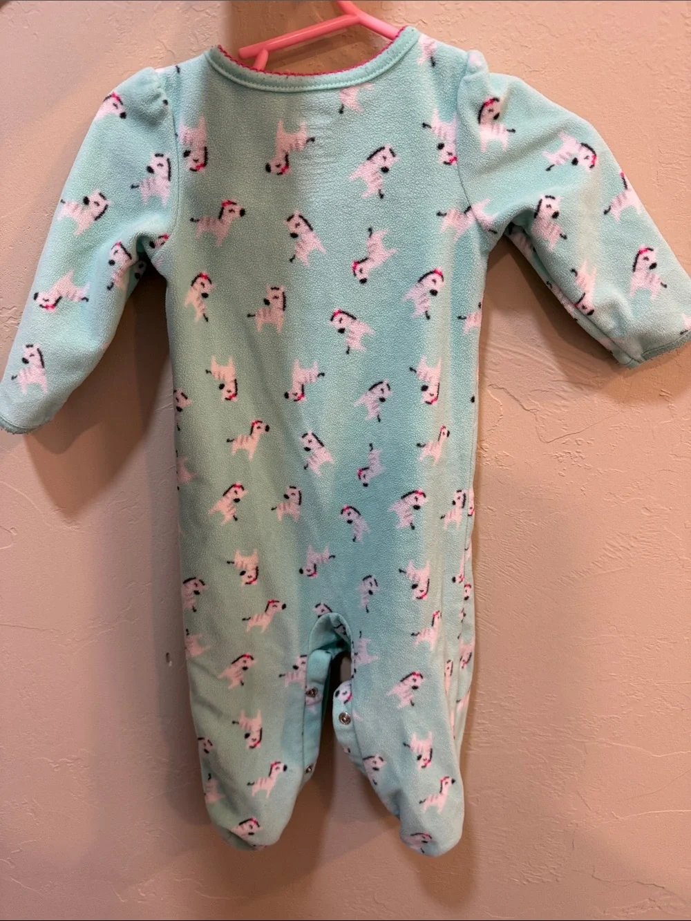 Kids Fall-Themed pajama set - Coral & Cream - Unbranded